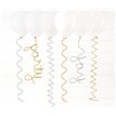 6PK SILVER & GOLD PIPE CLEANER BALLOON TAILS