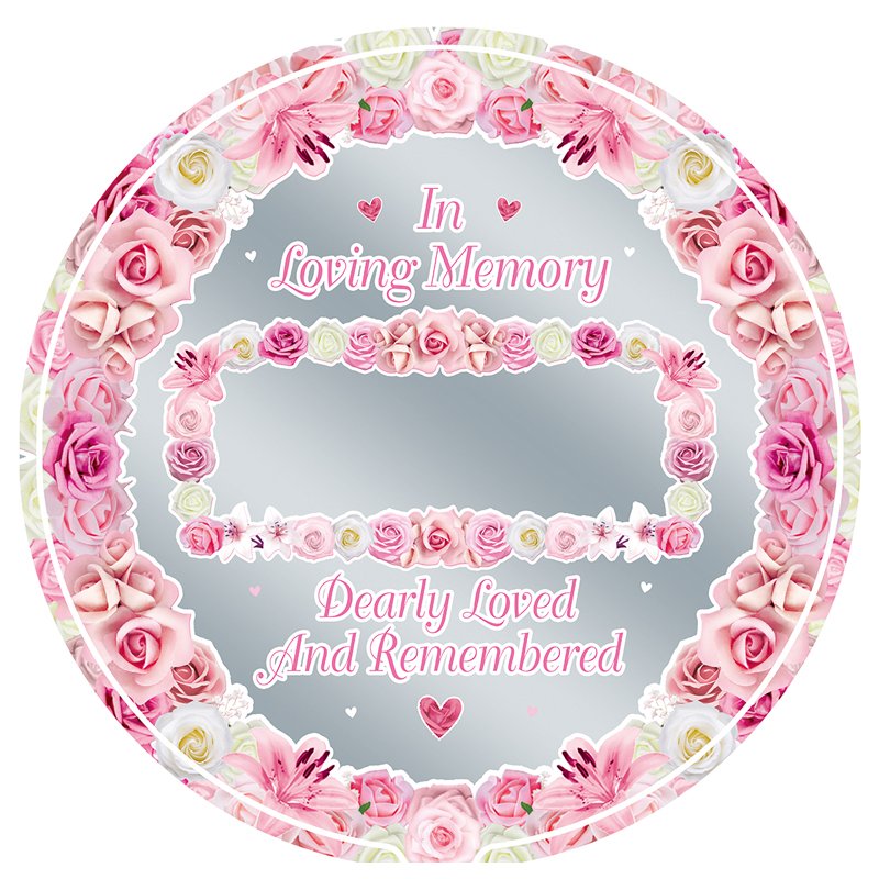 18in PERSONALISED PINK REMEMBRANCE FOIL BALLOON