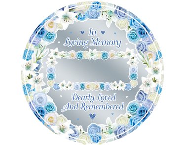 18in PERSONALISED BLUE REMEMBRANCE FOIL BALLOON