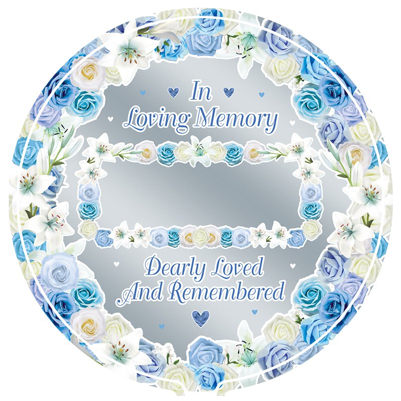 18in PERSONALISED BLUE REMEMBRANCE FOIL BALLOON
