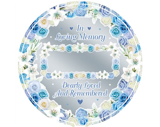 18in PERSONALISED BLUE REMEMBRANCE FOIL BALLOON