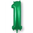 34in NUMBER 1 GREEN JUMBO FOIL BALLOON