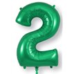 34in NUMBER 2 GREEN JUMBO FOIL BALLOON