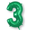34in NUMBER 3 GREEN JUMBO FOIL BALLOON