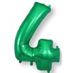 34in NUMBER 4 GREEN JUMBO FOIL BALLOON