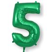 34in NUMBER 5 GREEN JUMBO FOIL BALLOON
