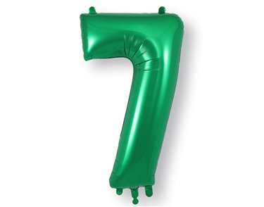 34in NUMBER 7 GREEN JUMBO FOIL BALLOON