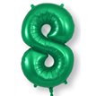 34in NUMBER 8 GREEN JUMBO FOIL BALLOON