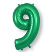 34in NUMBER 9 GREEN JUMBO FOIL BALLOON