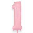 34in NUMBER 1 MATTE PINK JUMBO FOIL BALLOON