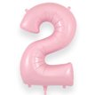34in NUMBER 2 MATTE PINK JUMBO FOIL BALLOON