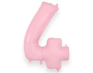 34in NUMBER 4 MATTE PINK JUMBO FOIL BALLOON