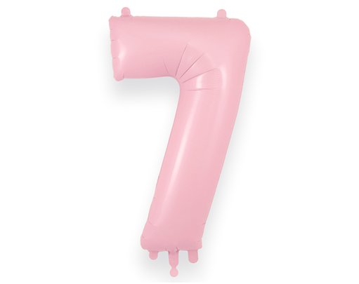 34in NUMBER 7 MATTE PINK JUMBO FOIL BALLOON