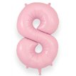 34in NUMBER 8 MATTE PINK JUMBO FOIL BALLOON