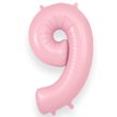 34in NUMBER 9 MATTE PINK JUMBO FOIL BALLOON
