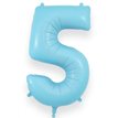 34in NUMBER 5 MATTE BLUE JUMBO FOIL BALLOON