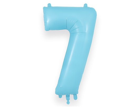 34in NUMBER 7 MATTE BLUE JUMBO FOIL BALLOON