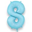 34in NUMBER 8 MATTE BLUE JUMBO FOIL BALLOON