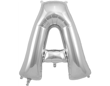 34in LETTER A SILVER JUMBO FOIL BALLOON