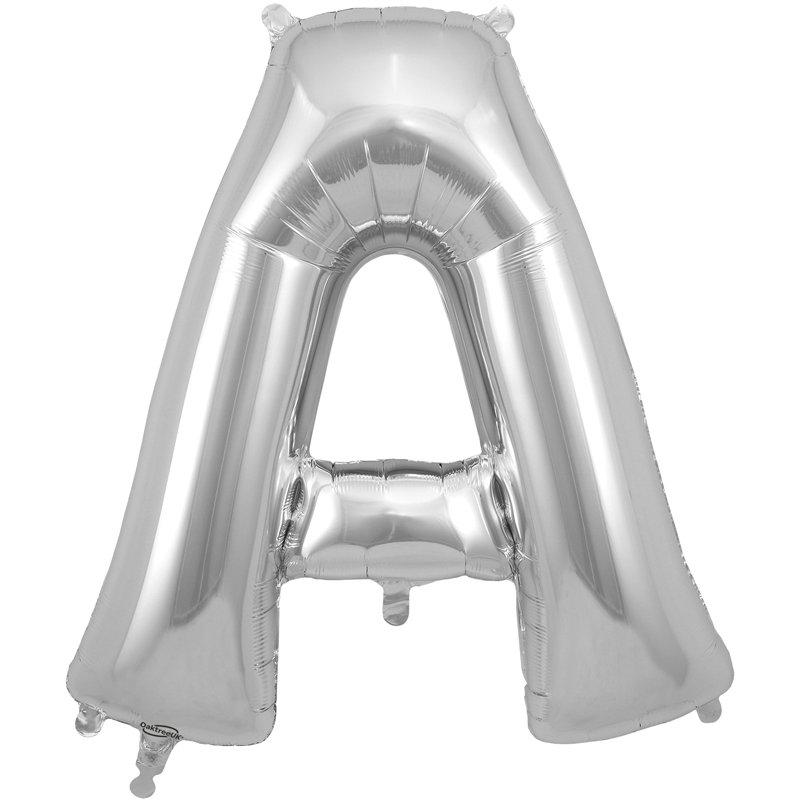 34in LETTER A SILVER JUMBO FOIL BALLOON