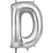 34in LETTER D SILVER JUMBO FOIL BALLOON