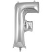 34in LETTER F SILVER JUMBO FOIL BALLOON