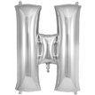 34in LETTER H SILVER JUMBO FOIL BALLOON