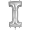 34in LETTER I SILVER JUMBO FOIL BALLOON