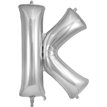 34in LETTER K SILVER JUMBO FOIL BALLOON