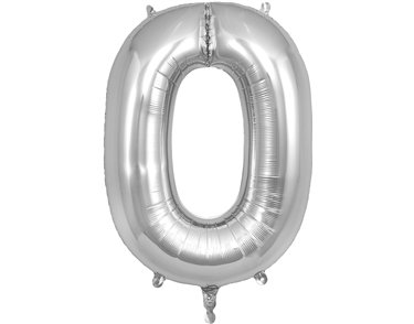 34in LETTER O SILVER JUMBO FOIL BALLOON