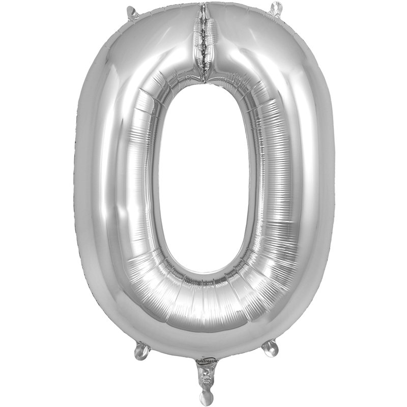34in LETTER O SILVER JUMBO FOIL BALLOON