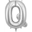 34in LETTER Q SILVER JUMBO FOIL BALLOON