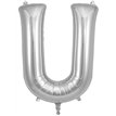 34in LETTER U SILVER JUMBO FOIL BALLOON