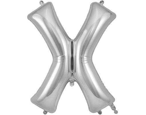 34in LETTER X SILVER JUMBO FOIL BALLOON