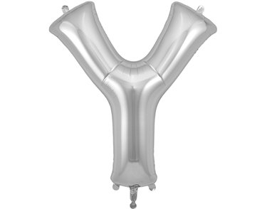 34in LETTER Y SILVER JUMBO FOIL BALLOON