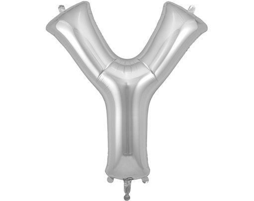 34in LETTER Y SILVER JUMBO FOIL BALLOON