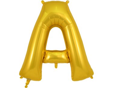 34in LETTER A GOLD JUMBO FOIL BALLOON