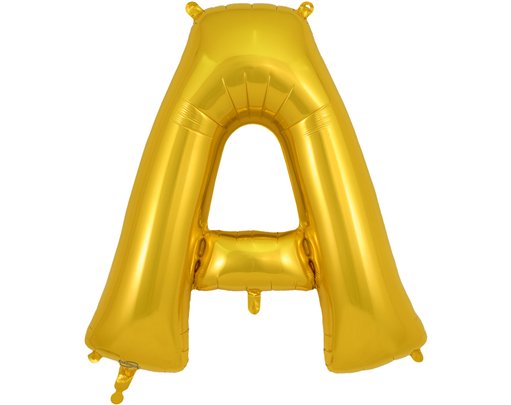 34in LETTER A GOLD JUMBO FOIL BALLOON