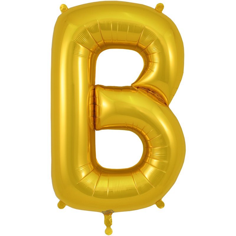 34in LETTER B GOLD JUMBO FOIL BALLOON