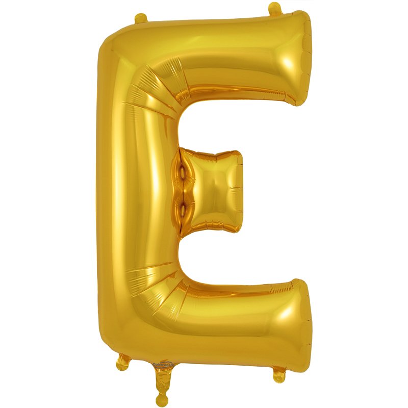 34in LETTER E GOLD JUMBO FOIL BALLOON