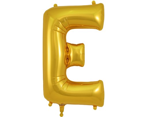 34in LETTER E GOLD JUMBO FOIL BALLOON