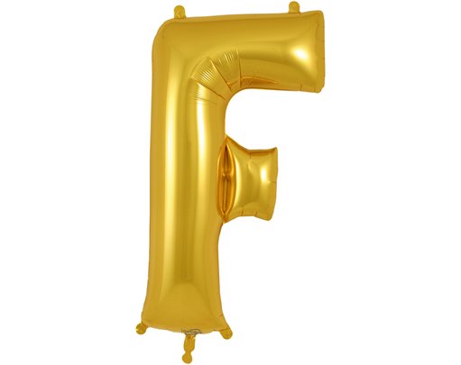 34in LETTER F GOLD JUMBO FOIL BALLOON