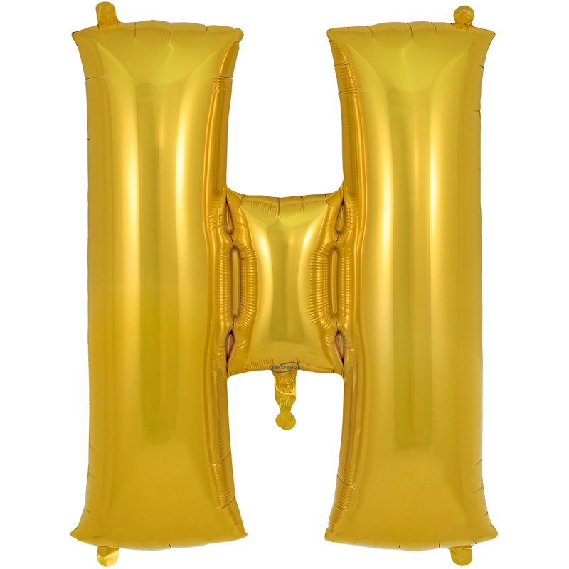 34in LETTER H GOLD JUMBO FOIL BALLOON
