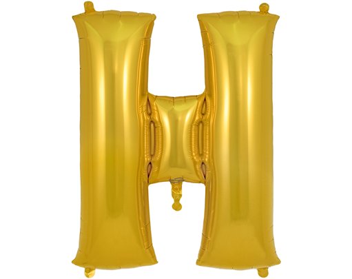 34in LETTER H GOLD JUMBO FOIL BALLOON