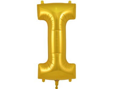 34in LETTER I GOLD JUMBO FOIL BALLOON