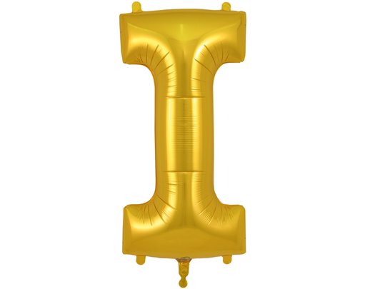 34in LETTER I GOLD JUMBO FOIL BALLOON