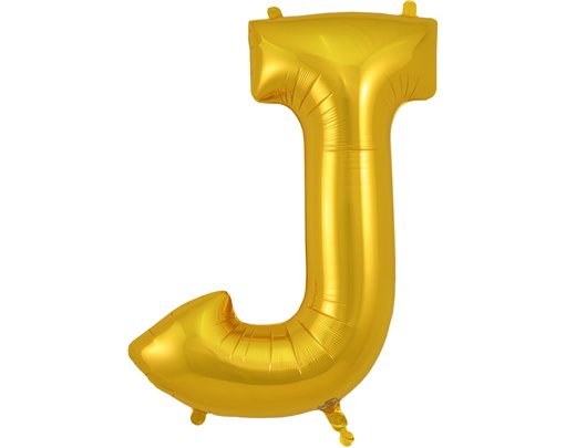 34in LETTER J GOLD JUMBO FOIL BALLOON