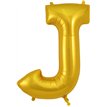 34in LETTER J GOLD JUMBO FOIL BALLOON