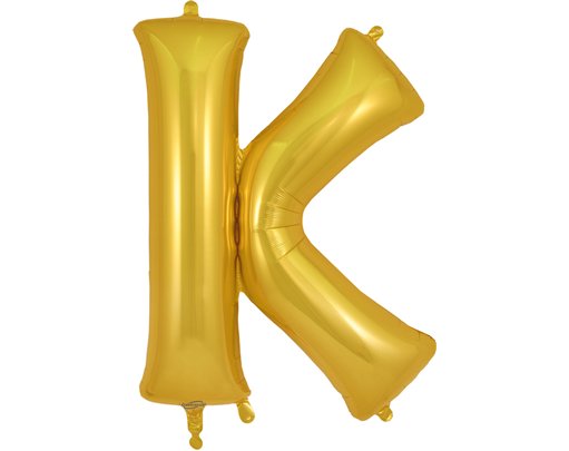 34in LETTER K GOLD JUMBO FOIL BALLOON