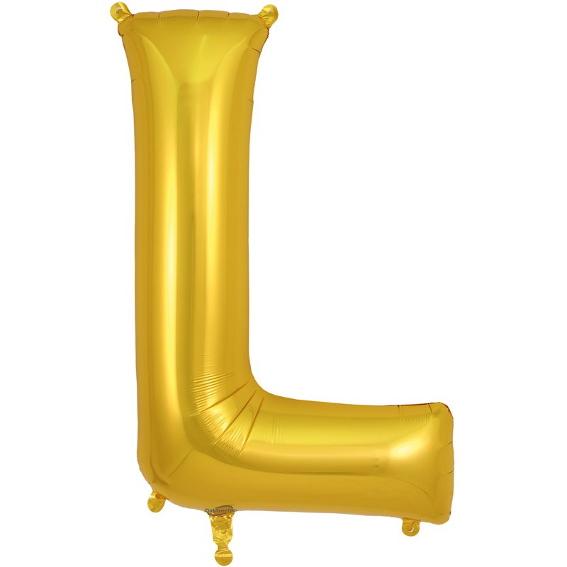 34in LETTER L GOLD JUMBO FOIL BALLOON